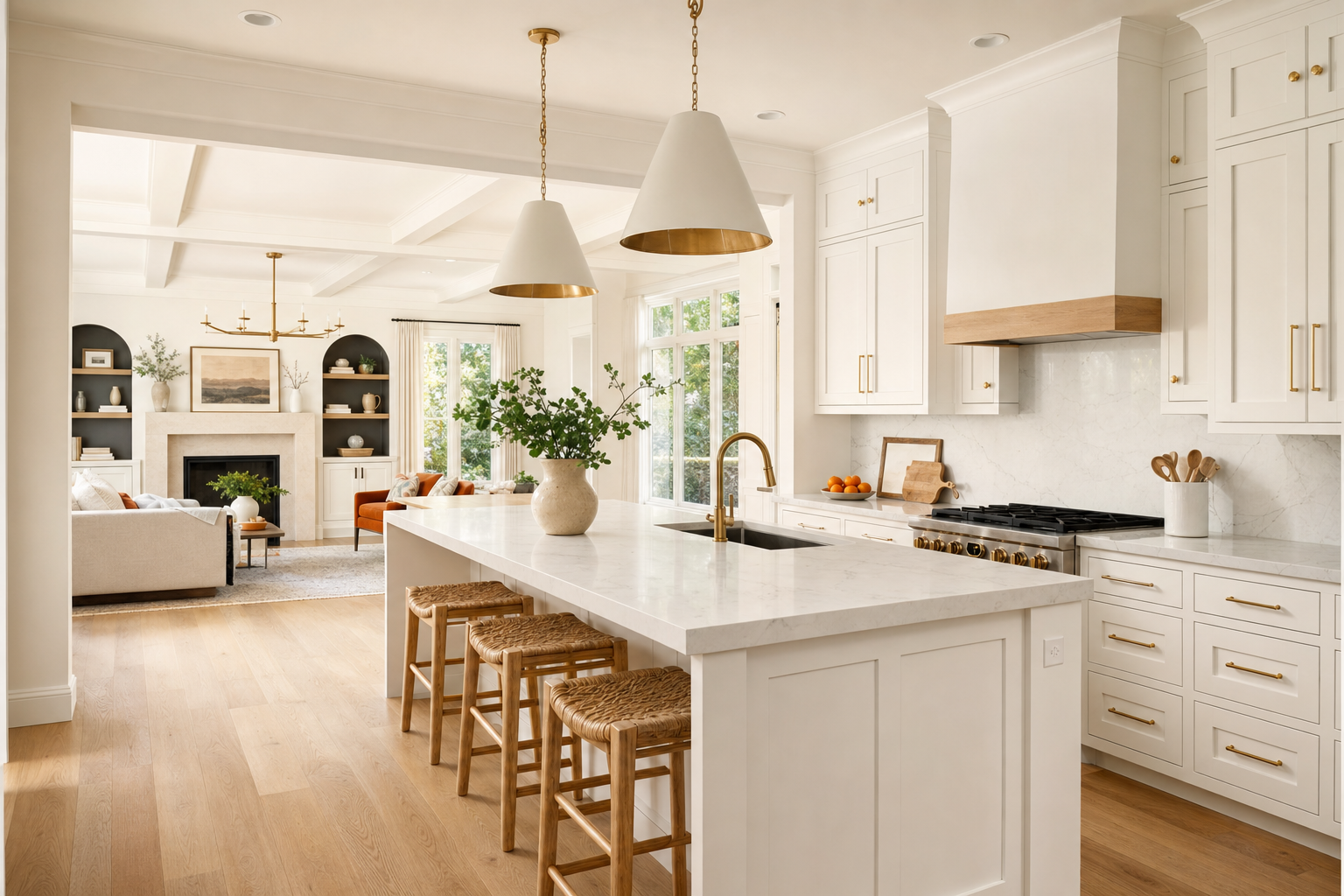 Beautifully renovated Atlanta home interior with warm finishes